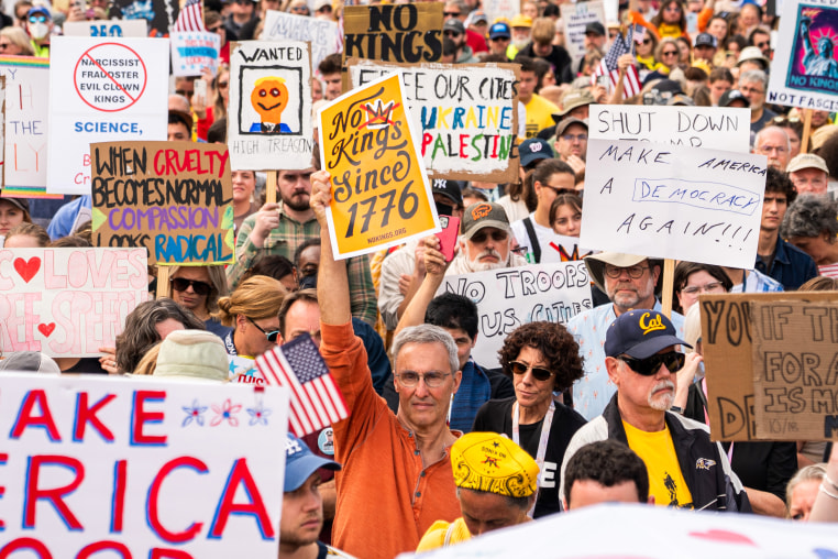 'No Kings' protest.