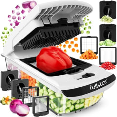 Fullstar The Original Pro Chopper - Vegetable Chopper and Spiralizer, Food Chopper with Container, Fruit Slicer, Kitchen Gadgets &amp; Gifts, Home Essentials (4 in 1, White)