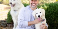 Art Murray with his dogs Stella and Mella.